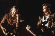 Kilmer with Michael Douglas on the set of The God and the Darkness (Image via Constellation Entertainment/Sunset Boulevard/Corbis via Getty Images)